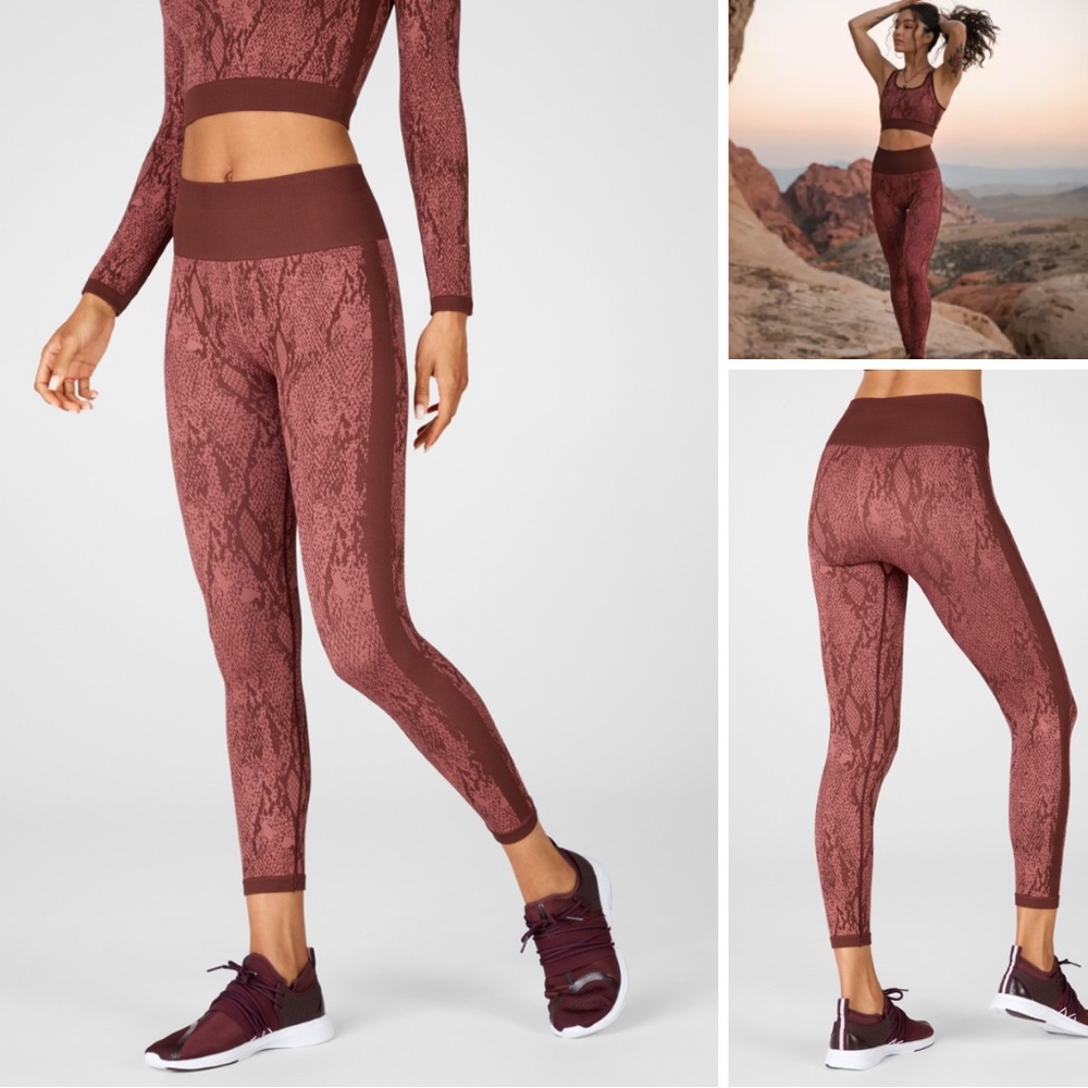 Fabletics high-waisted seamless snakeskin